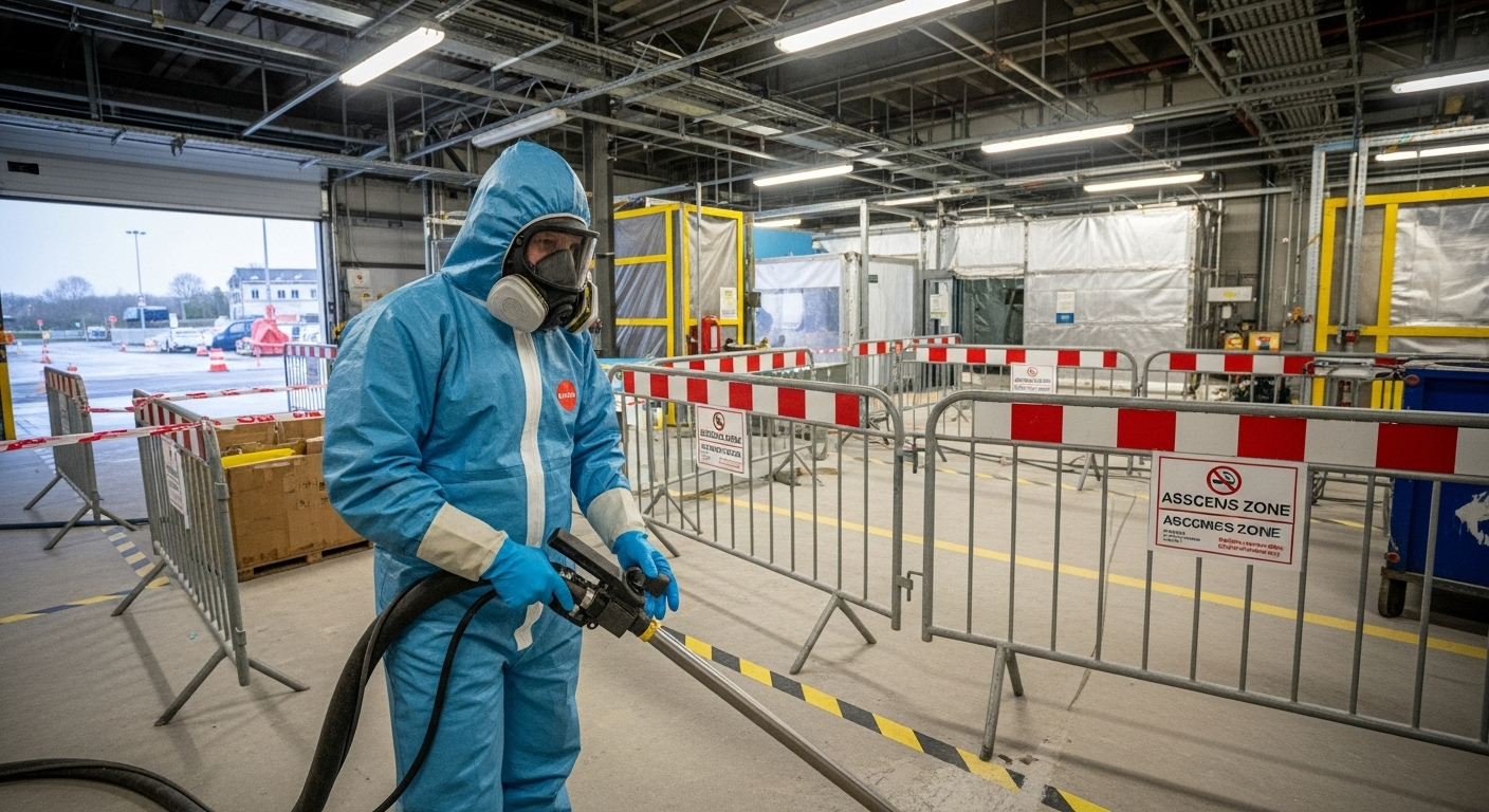 Opération de désamiantage sécurisée