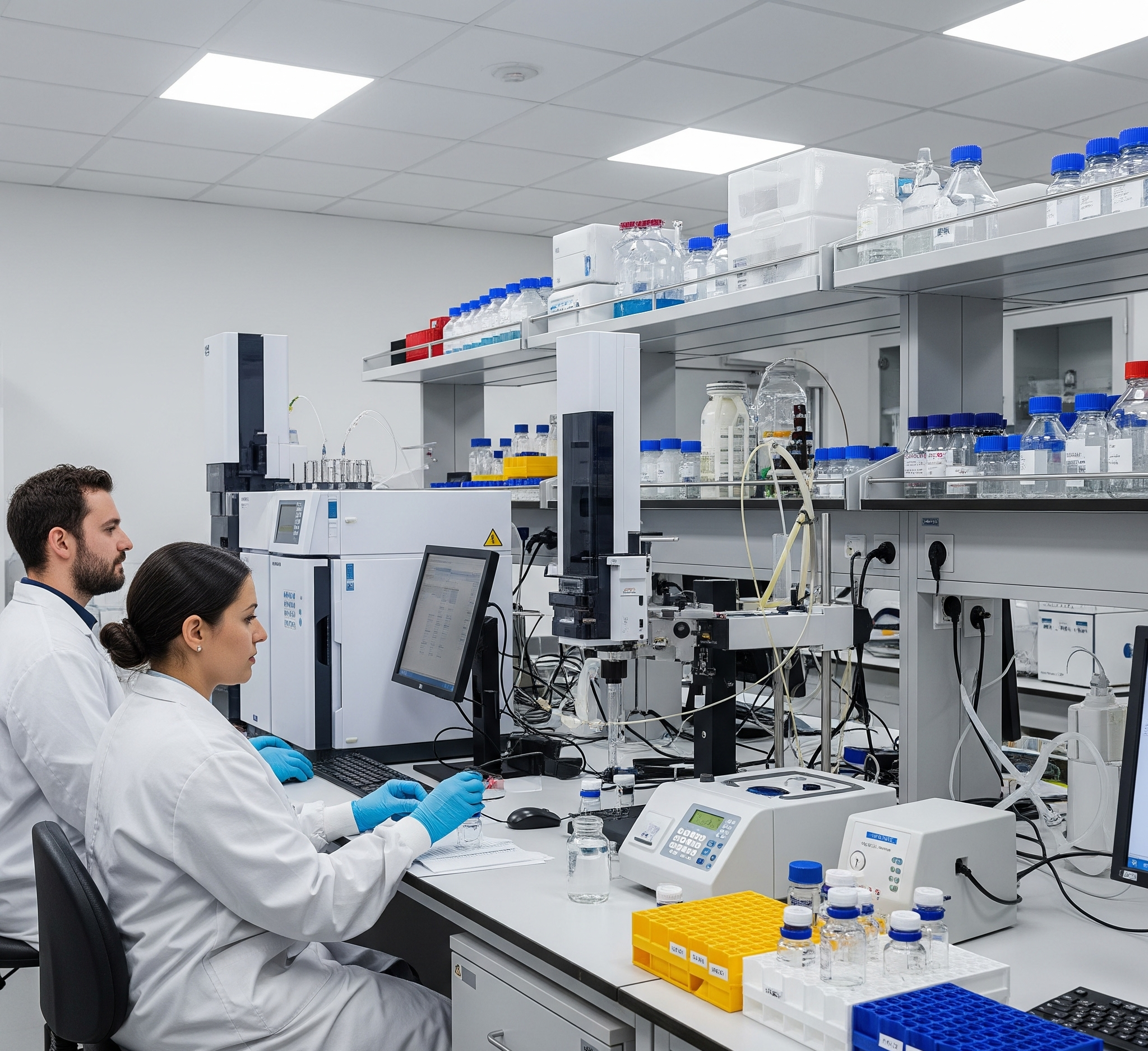 Analyse en laboratoire pour matières premières et produits finis