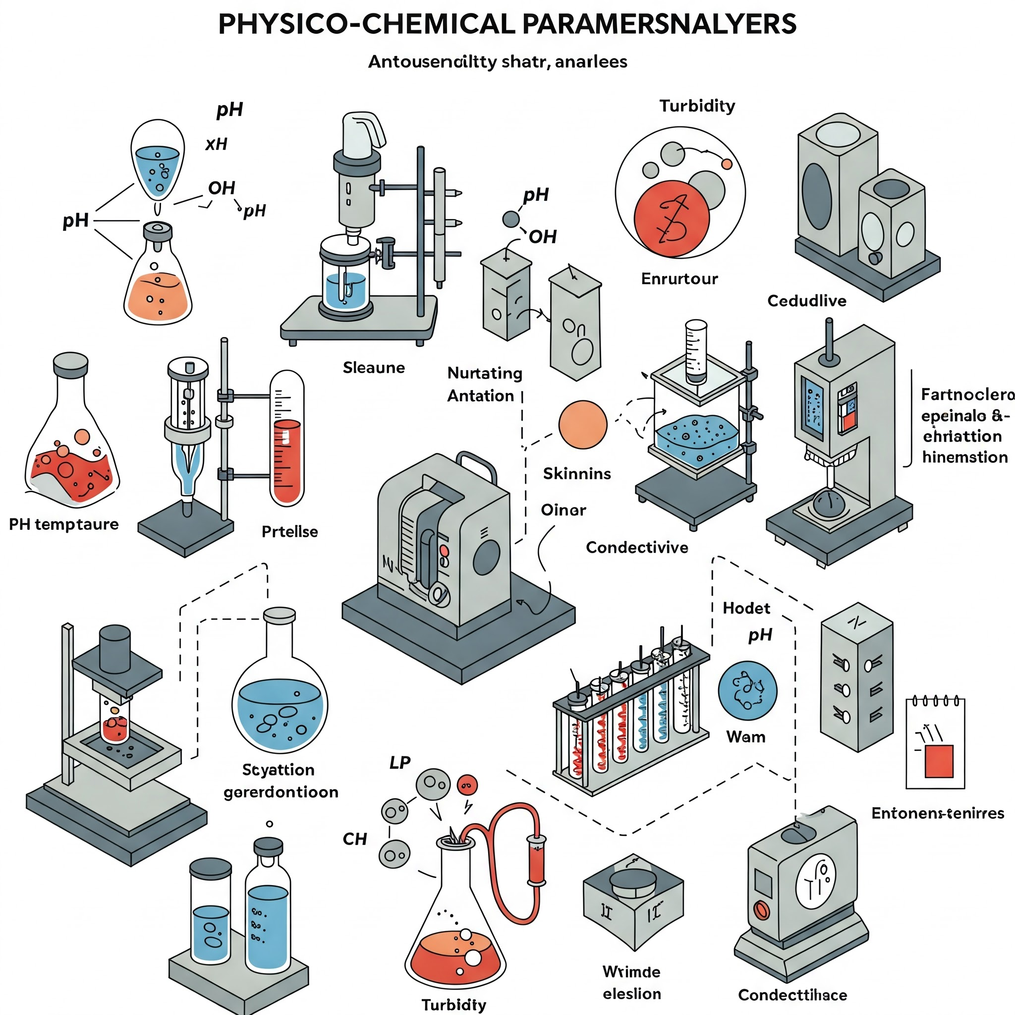 Illustration des paramètres physico-chimiques analysés pour l'eau