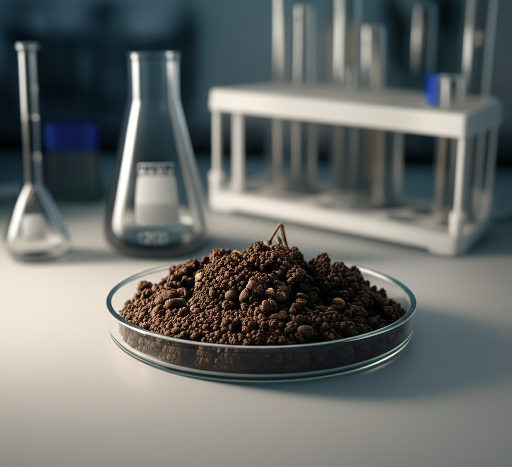 Échantillon de boue pour analyse